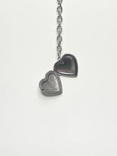 lit de roses - ldr floral heart locket long necklace - handmade jewellery - lit de roses
