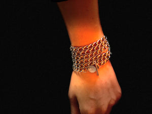 lit de roses - ldr toggle long/double strand necklace or cuff chain bracelet - handmade jewellery - lit de roses